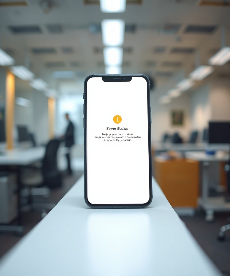 Mobile device displaying real-time UptimeGuard alert notification with incident severity badges